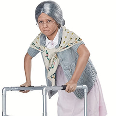 Grandma Wig Hair Cosplay Party Stage Accessory