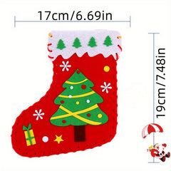 1pc Christmas Socks Diy Decoration Material Pack Random
