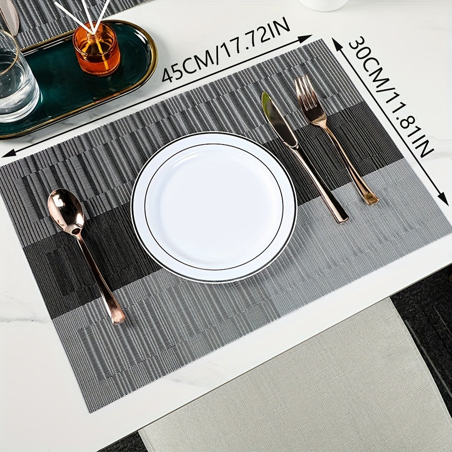 Woven Placemat Square Table Mat for Dining Table Washable Kitchen Placemat