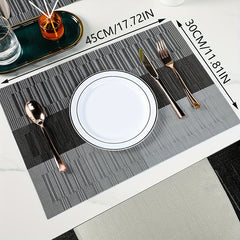 Woven Placemat Square Table Mat for Dining Table Washable Kitchen Placemat