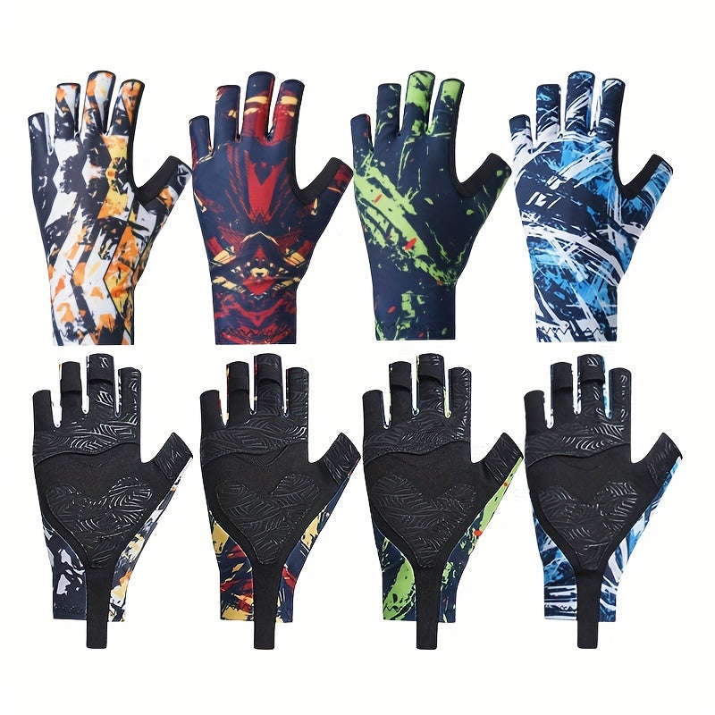 Sun Protection Tactical Fishing Gloves Breathable Non-slip Half Finger Gloves