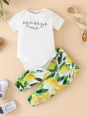 Baby Boys Letter Romper Trousers Set Infant Summer Clothes