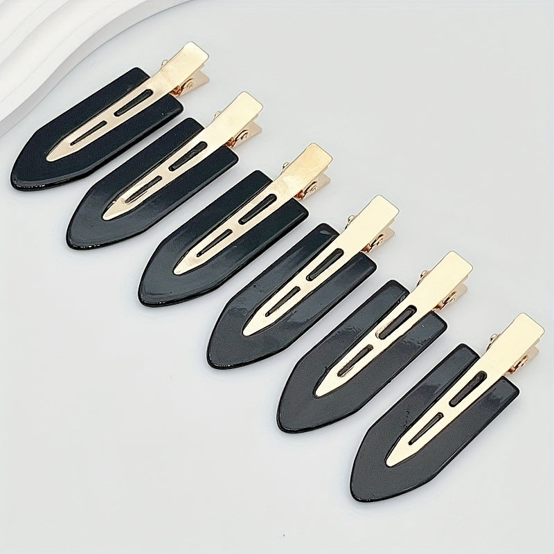 6pcs Acrylic Hair Clips Set Duck Billed for Women's Hair Accessories