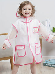 Cartoon Bunny Rain Poncho for Girls - Reusable Waterproof