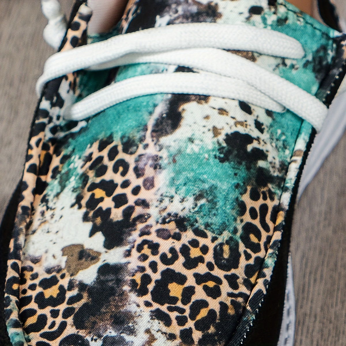 Leopard & Floral Pattern Flat Shoes Slip On Casual Lightweight Women's Shoes