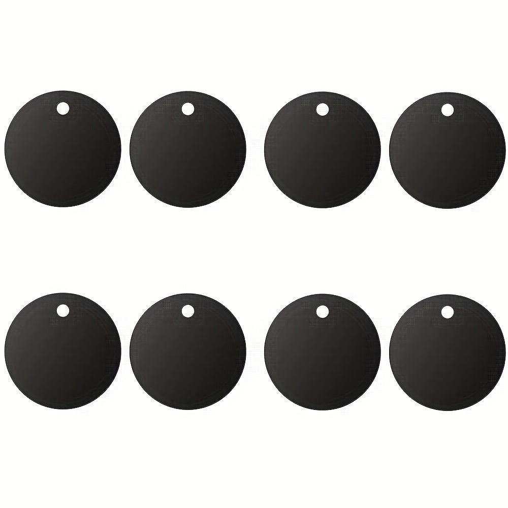 8pcs Metal Plate for Magnetic Car Mount Phone Holder, Full Adhesive, Round