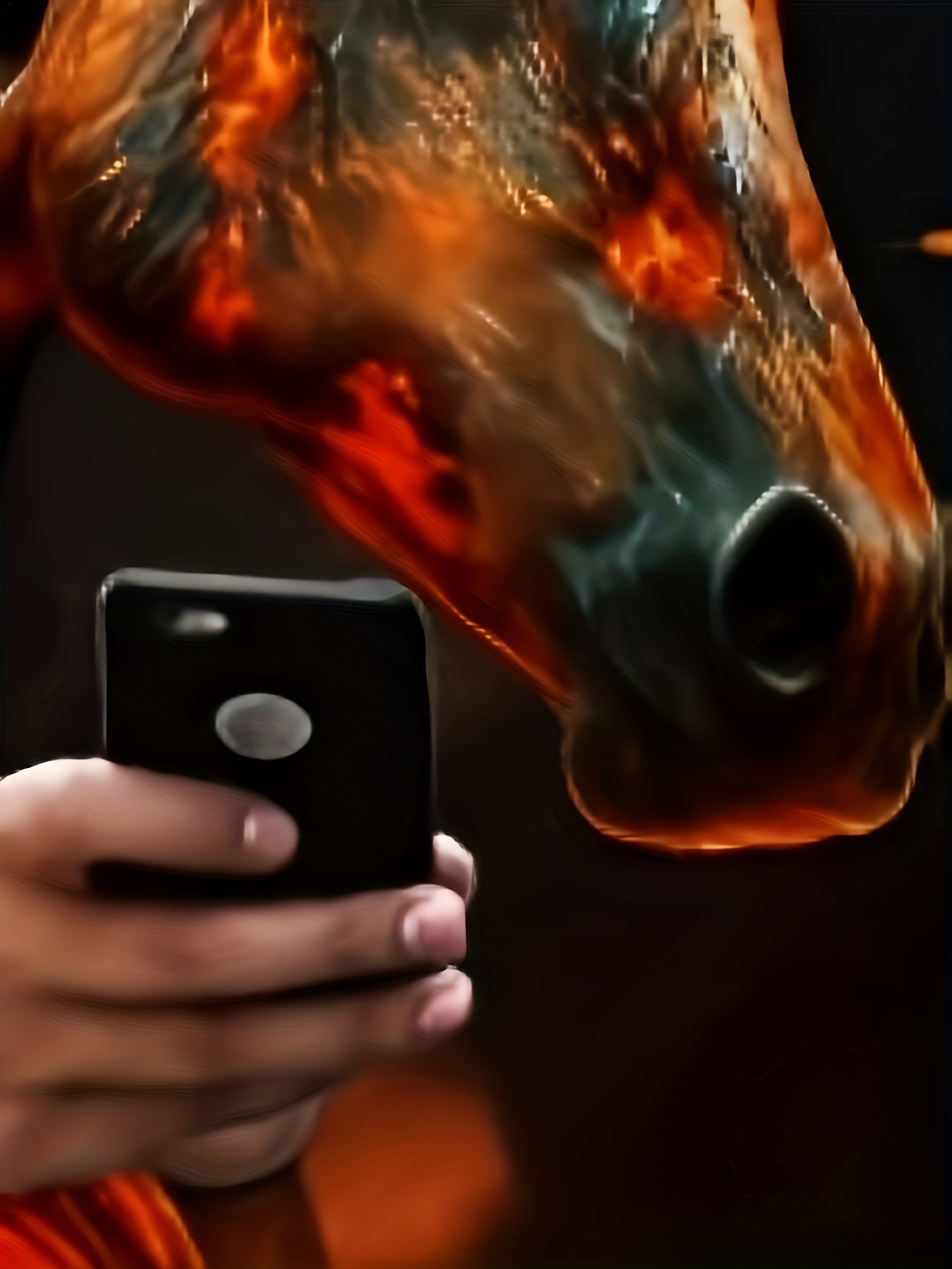 3D Horse Print Men's Stretch T-shirt Outdoor Gift for Men