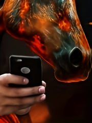 3D Horse Print Men's Stretch T-shirt Outdoor Gift for Men