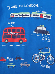 London Travel Boy's Tshirt Long Sleeve Crew Neck Cotton