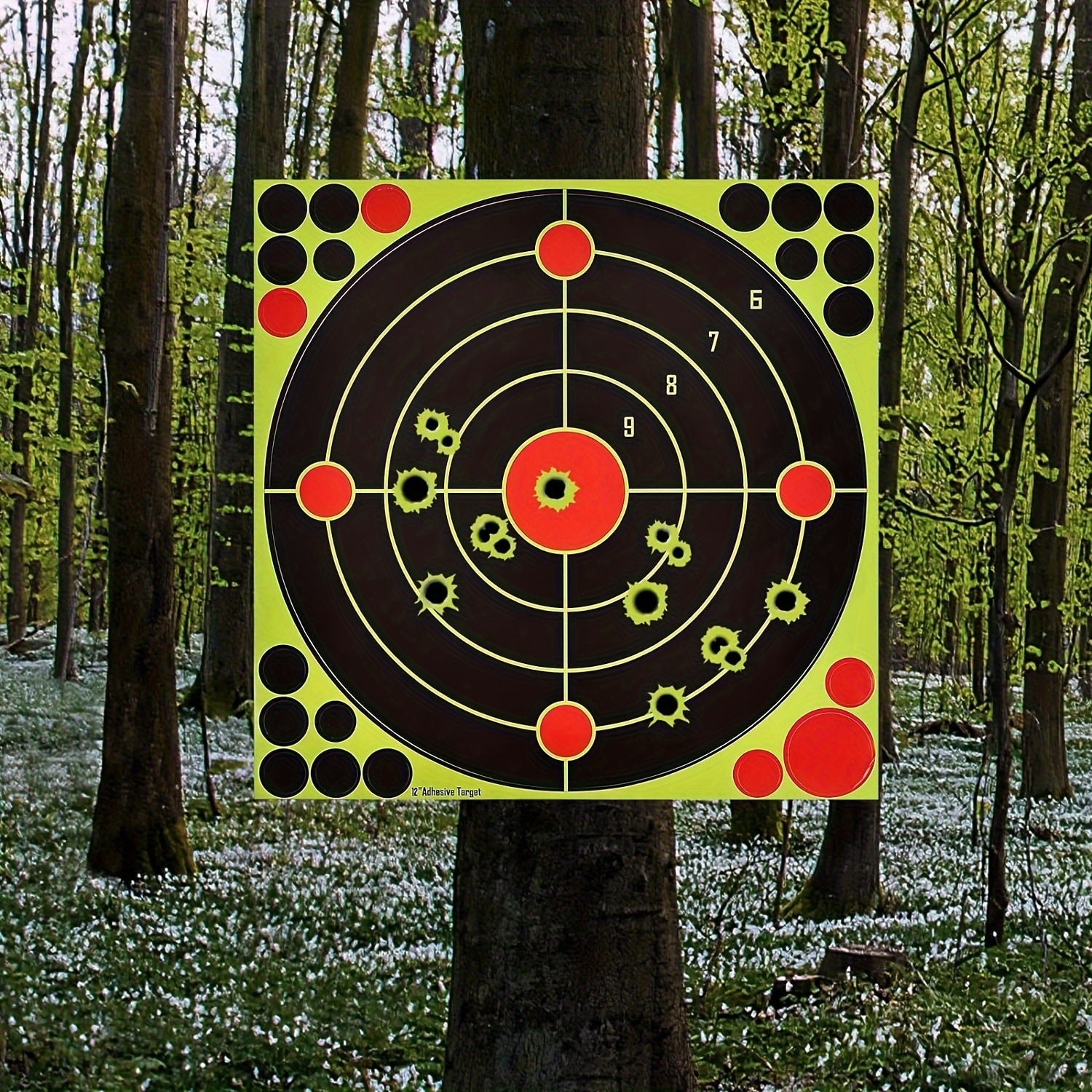 10pcs Stick & Splatter Self-Adhesive Targets 20-32 cm for Outdoor Training