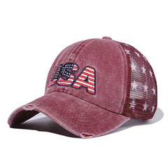 Embroidered Baseball Cap Peaked Cap Breathable Mesh Cap