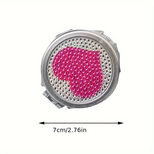 Leopard Pattern Makeup Mirror Double Sided Compact Cosmetic Mirror