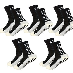 Men's Non Slip Football Socks Crew Grip Socks for Football Basketball