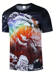 Stylish Lion Printed T Shirt for Men & Women 3D Print