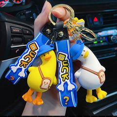 Cartoon Duck Doll Key Chain For Men Couple Bag Pendant Car Keychain