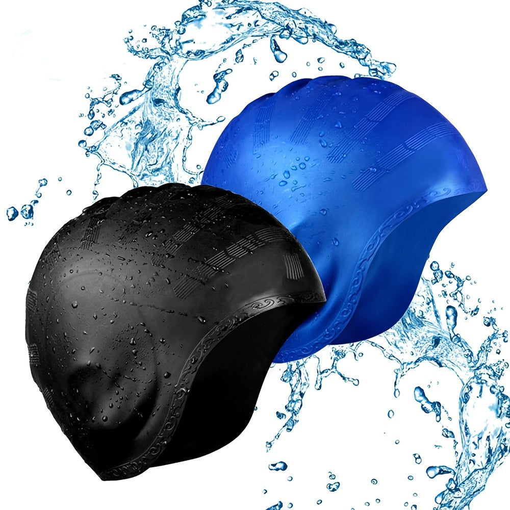 Silicone Swimming Cap with Ear Protection for Men and Women
