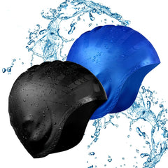 Silicone Swimming Cap with Ear Protection for Men and Women