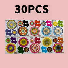 30pcs 3D Paper Spinning Top Puzzle DIY Toy for Kids Party Gift
