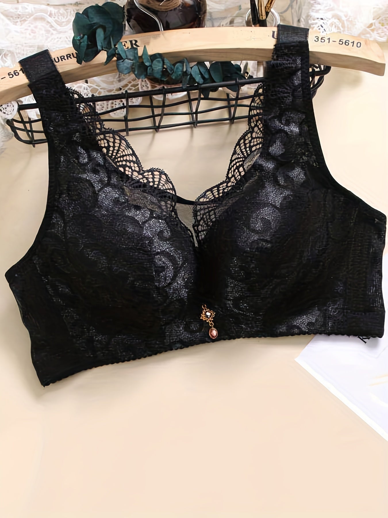 Lace Wireless Bra Pendant Push Up Tank Bra