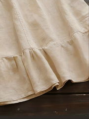 Casual Lantern Sleeve Midi Dress Women's Plus