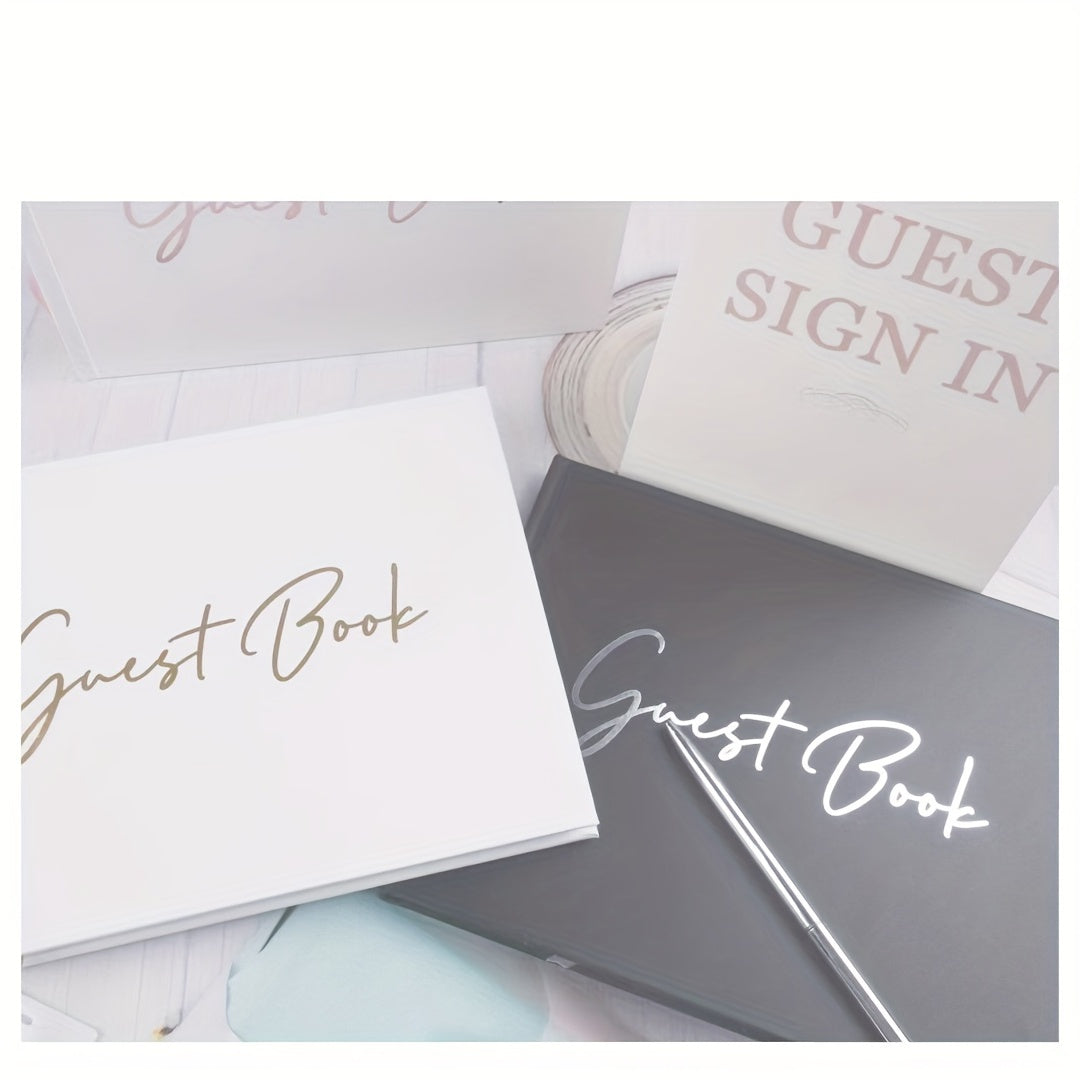 Wedding Guest Book & Pen Set - 50 Sheets 100 Pages - Sign-in Notebook For Guests