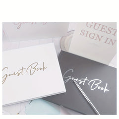 Wedding Guest Book & Pen Set - 50 Sheets 100 Pages - Sign-in Notebook For Guests