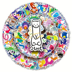 100pcs Cartoon Animal Creative Graffiti Stickers DIY Decoration