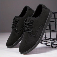 Men's Breathable Lace Up Knit Sneakers for Casual Outdoor Walking