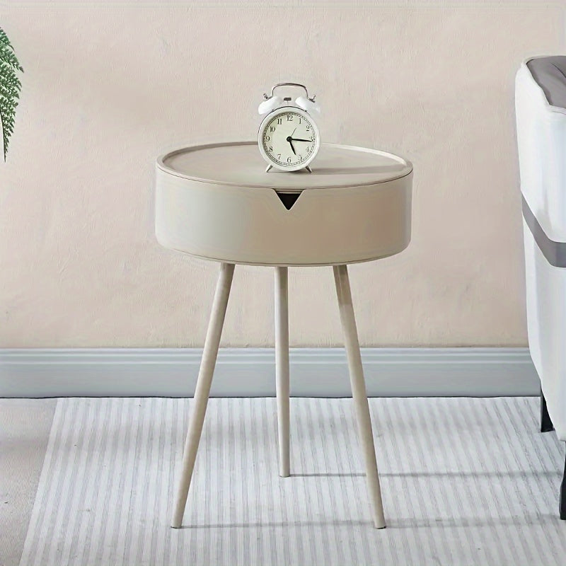 Creamy Wind Bedside Cabinet Modern Household Bedroom Small Bedside Storage Cabin