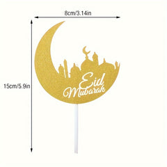 Golden Castle Cake Decoration Insert Moon Castle Birthday Cake Insert