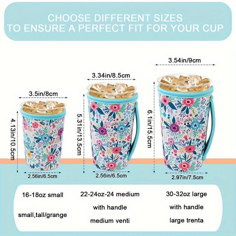 3pcs Colorful Can Cup Protective Cover Anti-scald Sleeve With Handle