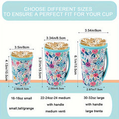 3pcs Colorful Can Cup Protective Cover Anti-scald Sleeve With Handle