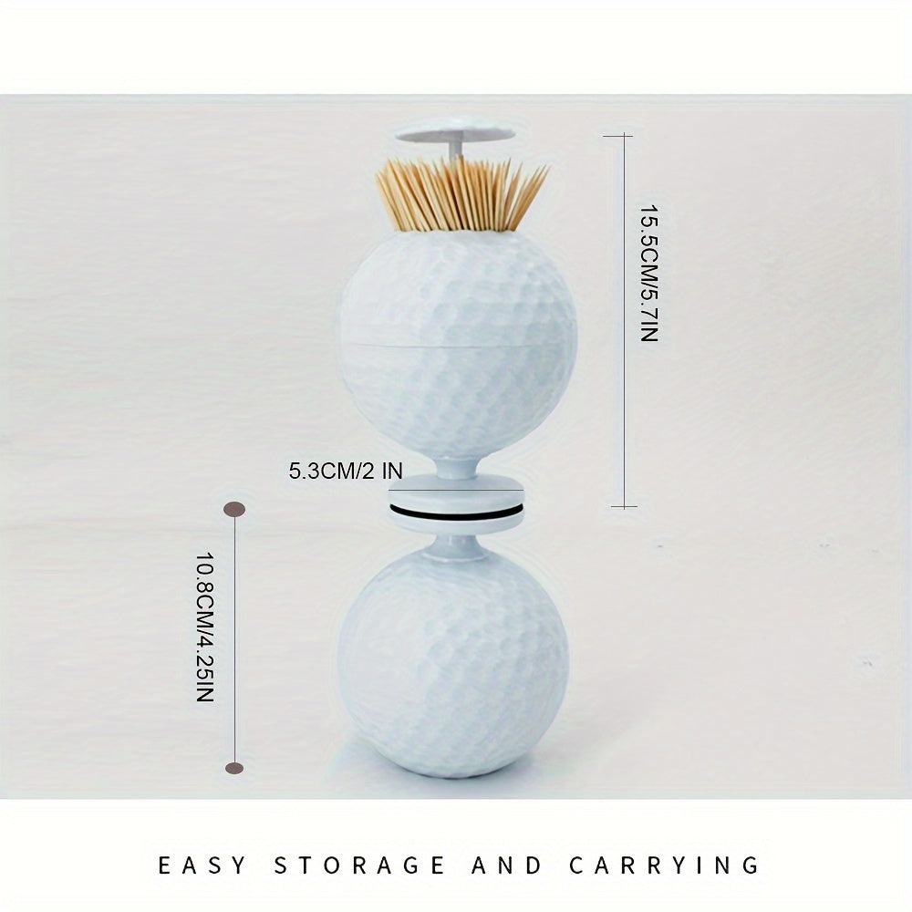 Golf Toothpick Tube Press Automatic Toothpick Box Portable Toothpick Bucket