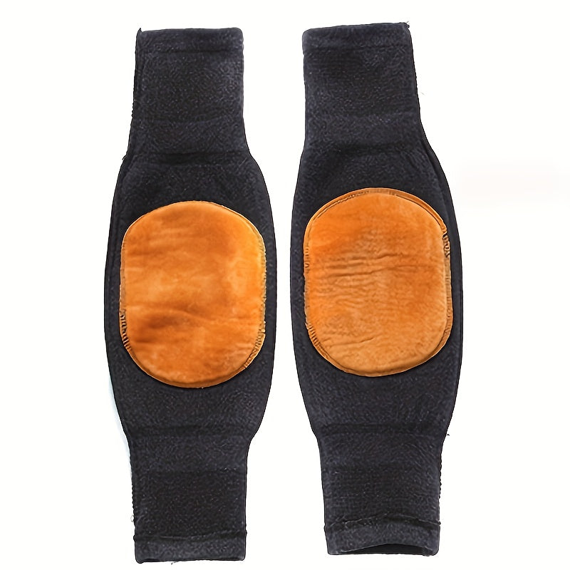 2pcs Warm Knee & Leg Guards Fleece for Men & Women Cold Leg Protection