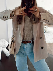 Corduroy Double Breast Blazer