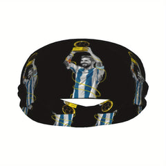 One Piece Messi Sports Uniform with Headband for Yoga Fitness Running
