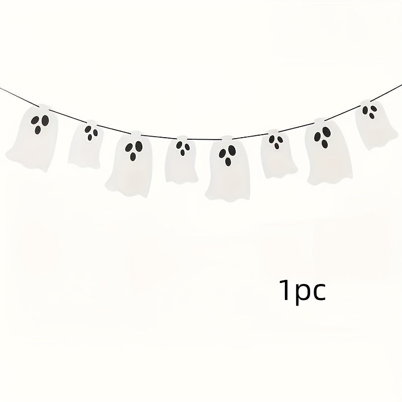 Halloween Hanging Ghost Flag Sparkling Party Banner Decoration