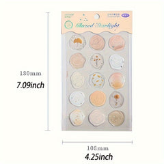 Mr Paper Epoxy Adhesive Stamp Sticker Glass Starlight Fresh And Hot Stamping
