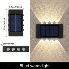 Solar Wall Lamp Outdoor 4 LED Lights Waterproof Luminous Balcony Yard Garden