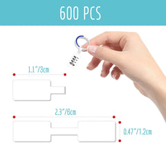 600pcs Self Adhesive Jewelry Stickers Tear Resistant Necklace Ring Labels