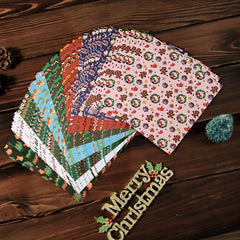 48pcs Christmas Origami Set Educational Diy Paper Mini Gift Wrapping Paper