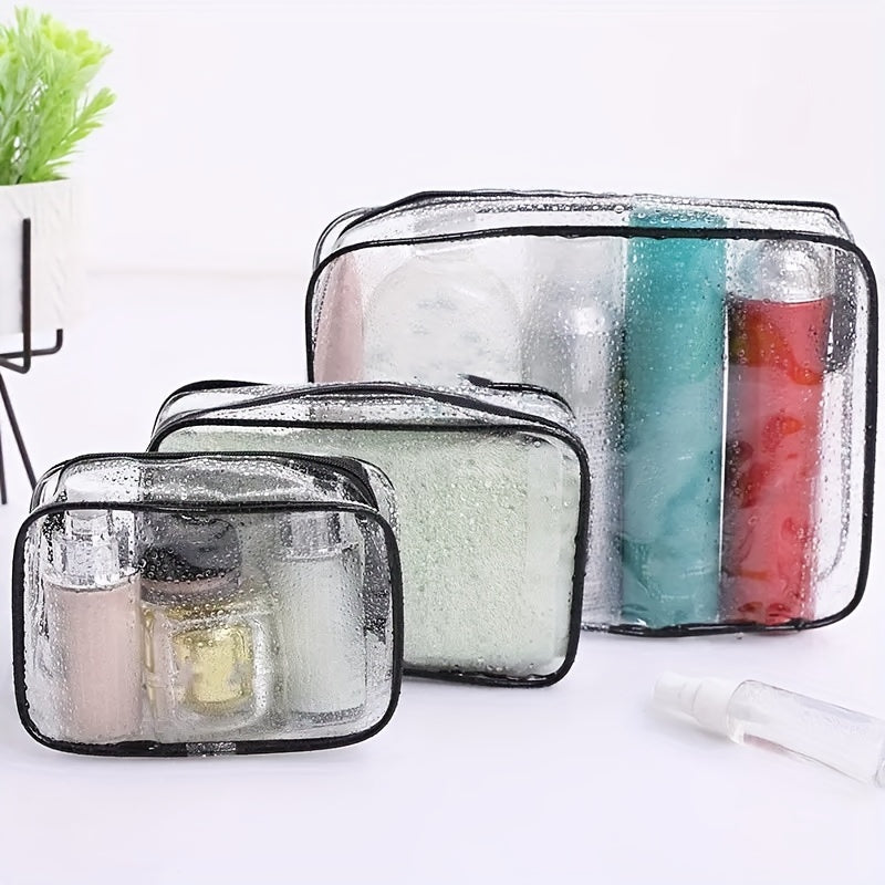 Transparent Makeup Bag Zipper Cosmetic Organizer Waterproof Travel Wash Bag