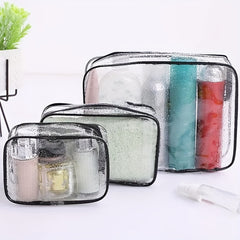 Transparent Makeup Bag Zipper Cosmetic Organizer Waterproof Travel Wash Bag