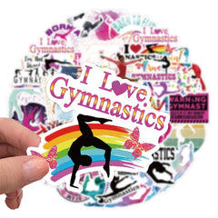 50Pcs Sports Gymnastics Series Graffiti Stickers Waterproof Decorative Stickers
