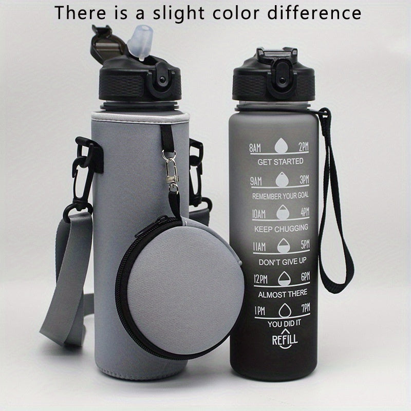 Gradient 32oz Water Bottle w/ Neoprene Sleeve & Mini Purse