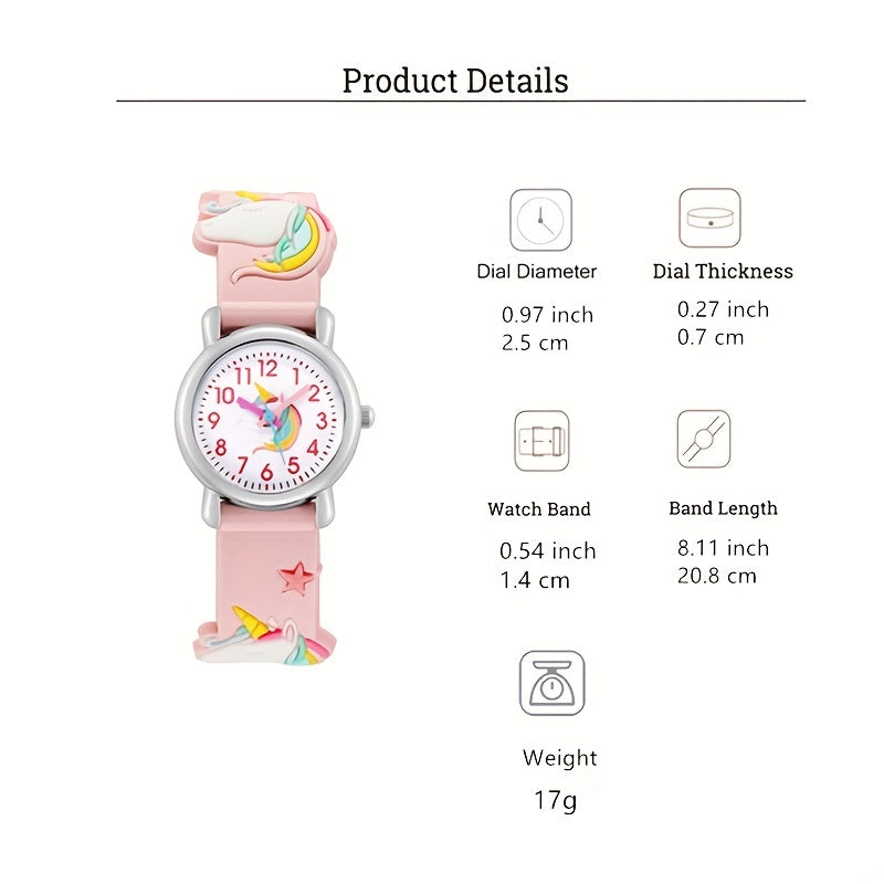 Colorful Unicorn Pattern Kids Watch