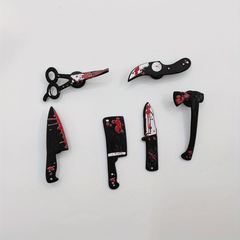 6 Pcs Dark Horror Simulation Halloween Accessories Set