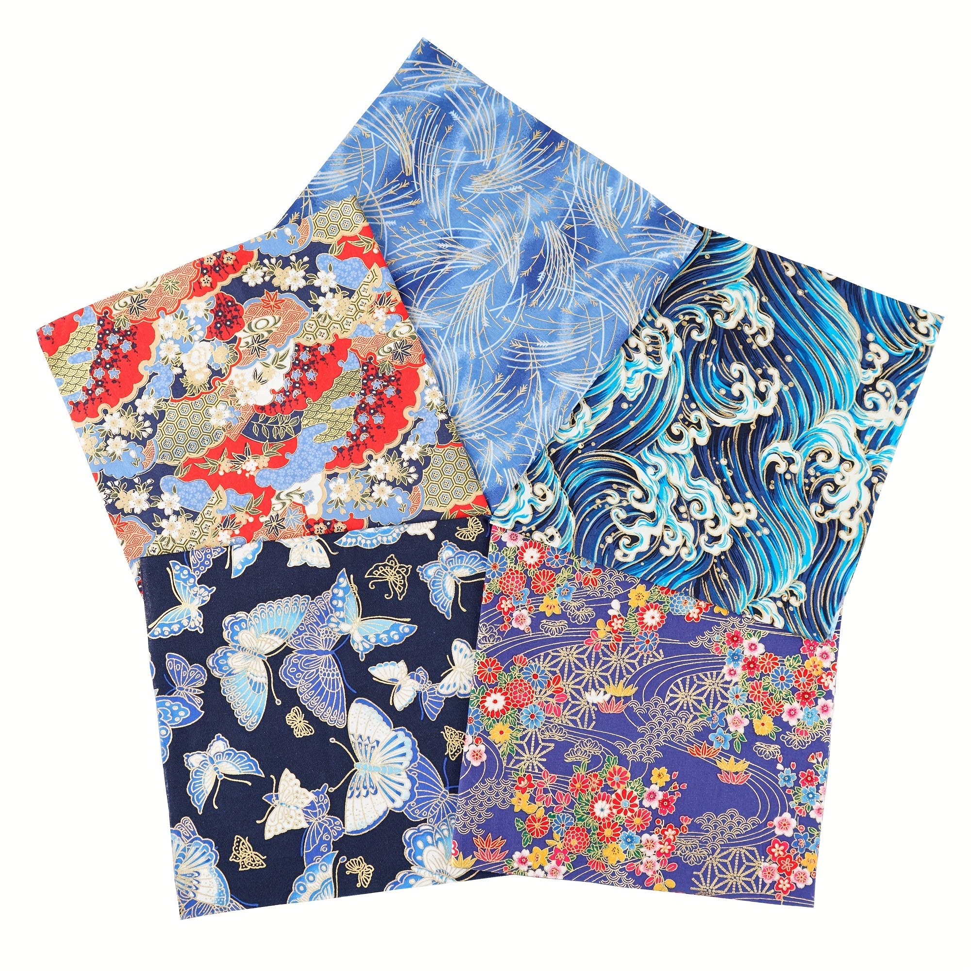 5pcs Christmas Halloween Cotton Quilting Fabric DIY Sewing Scrapbooking