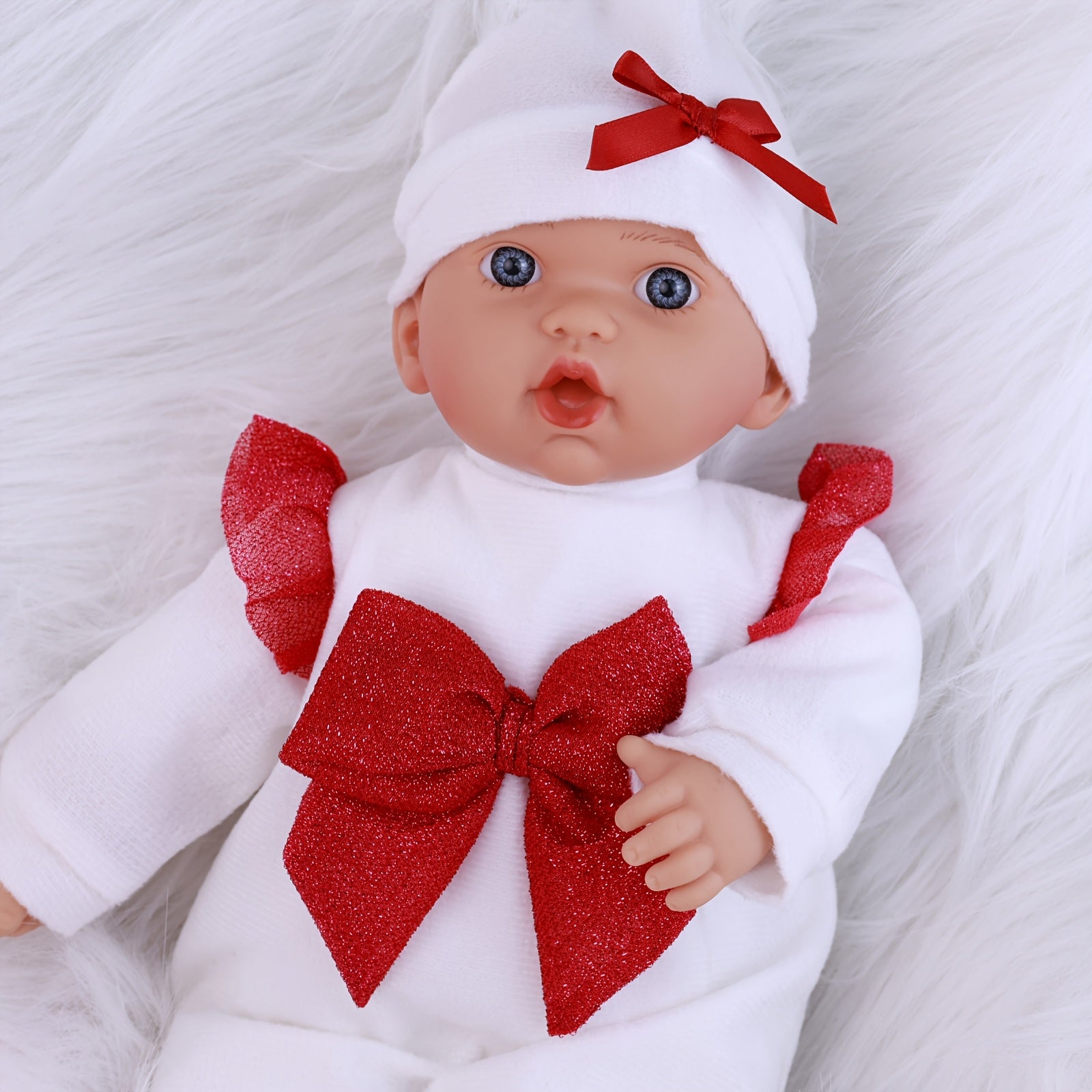WERFLOT Reborn Baby Doll Soft Body Lifelike Pink Outfit Colorful Patterns