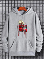 Dread Men's Halloween Print Hoodie Stretch Drawstring Sweatshirt